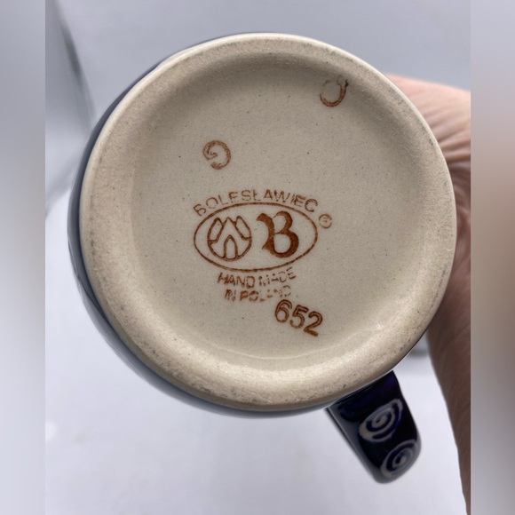 Polish Pottery Mug Handcrafted Boleslawiec Stoneware  Poland Zaklady Ceramiczne - Picture 4 of 8